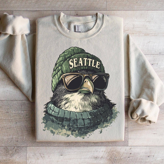 Seattle Football Mascot Vintage Crewneck Sweatshirt