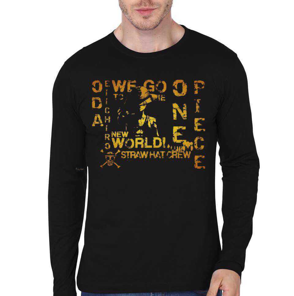 Luffy New World Black Full Sleeve T-Shirt