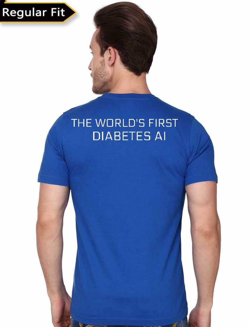 The World First Diabetes AI Royal Blue T-Shirt
