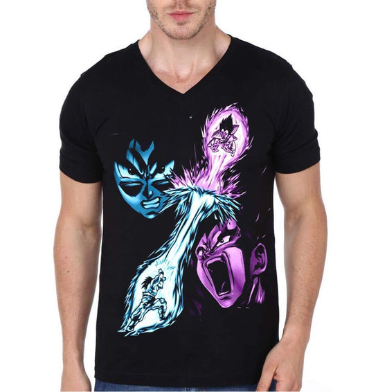 Goku Vs Vegeta Black T-Shirt