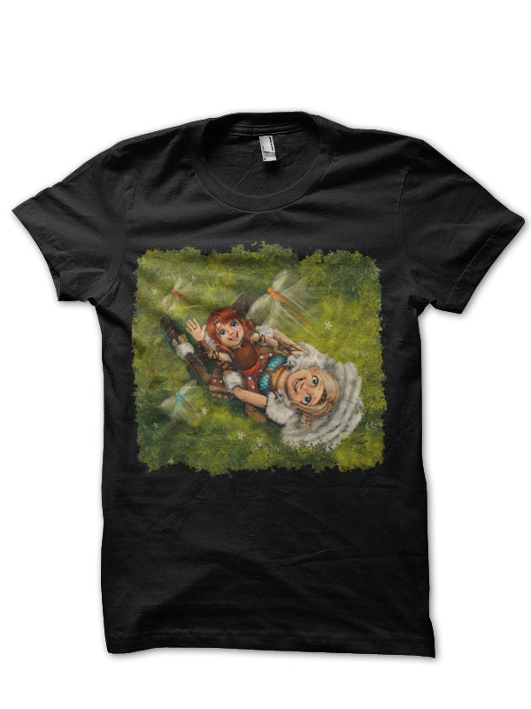 How To Train Your Dragon Half Sleeve Black T-Shirt