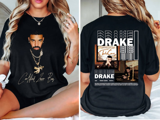Drake Certified Lover Boy T-Shirt with 'take Care' Album