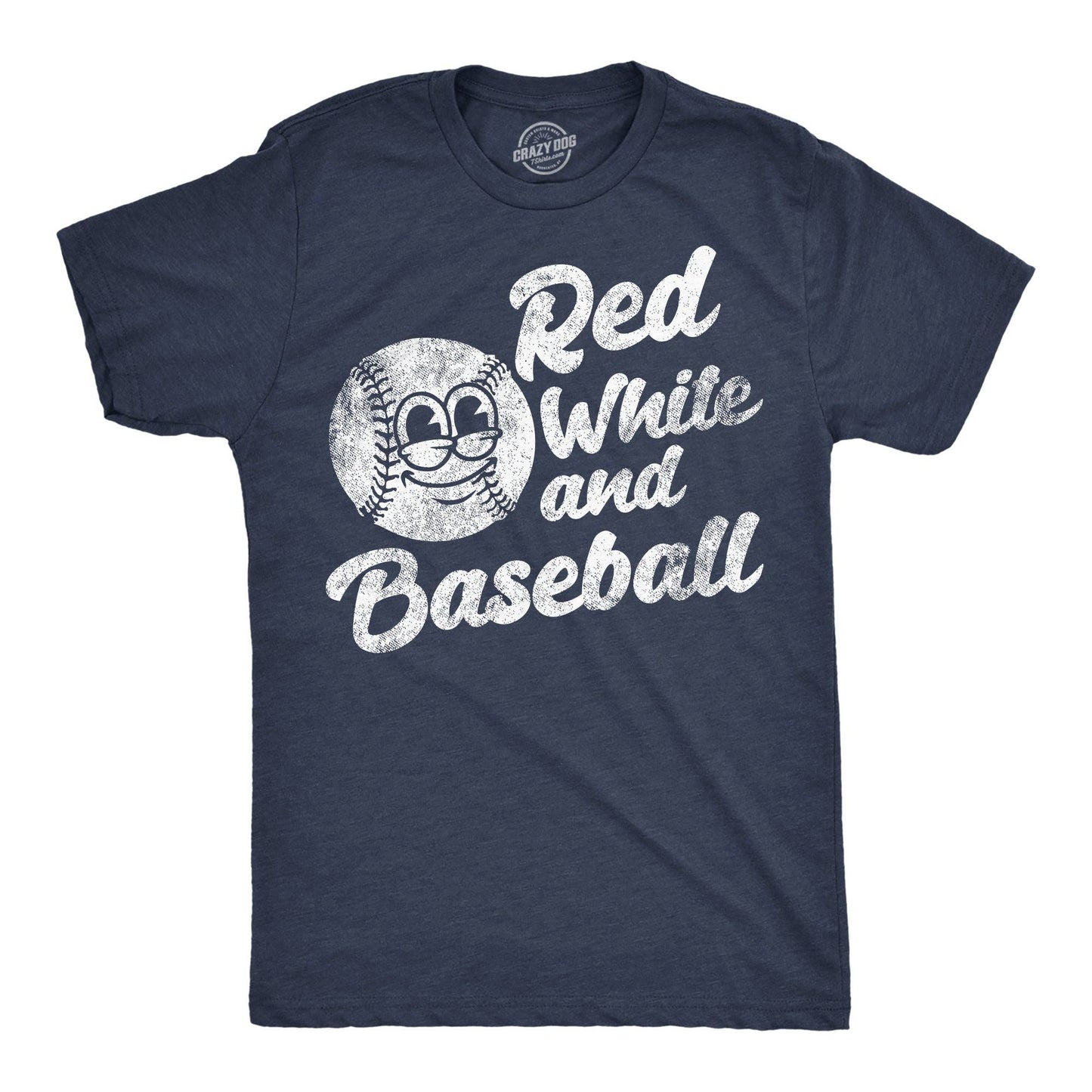Red White and Baseball Men's T Shirt