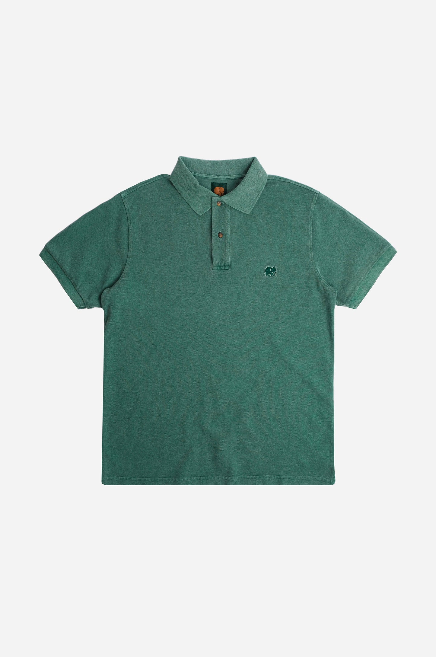 Organic Pigment Dyed Polo Shirt Eden Green