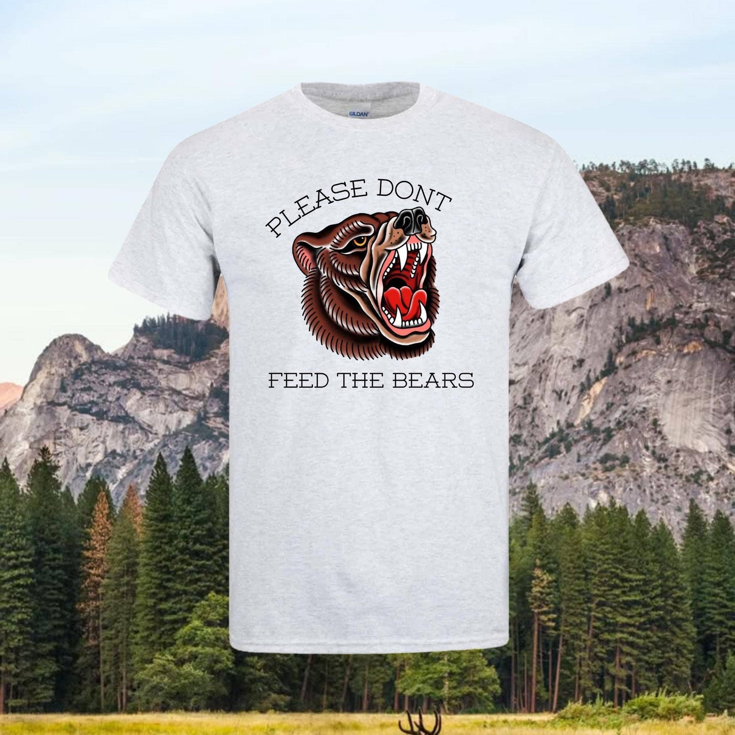 National Park Bear & Tattoo Aesthetic T-Shirt