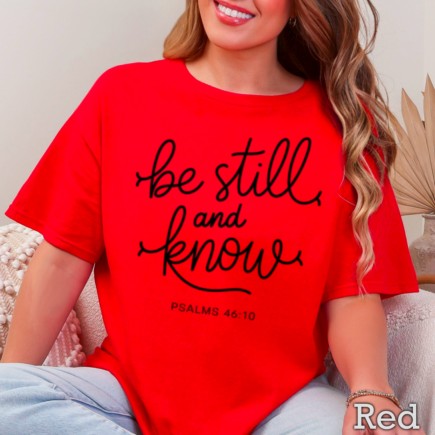 Be Still and Know Christian Graphic Tee | Gildan