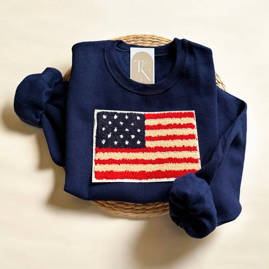 American Flag Sweatshirt, 4th of July USA Flag Sweater