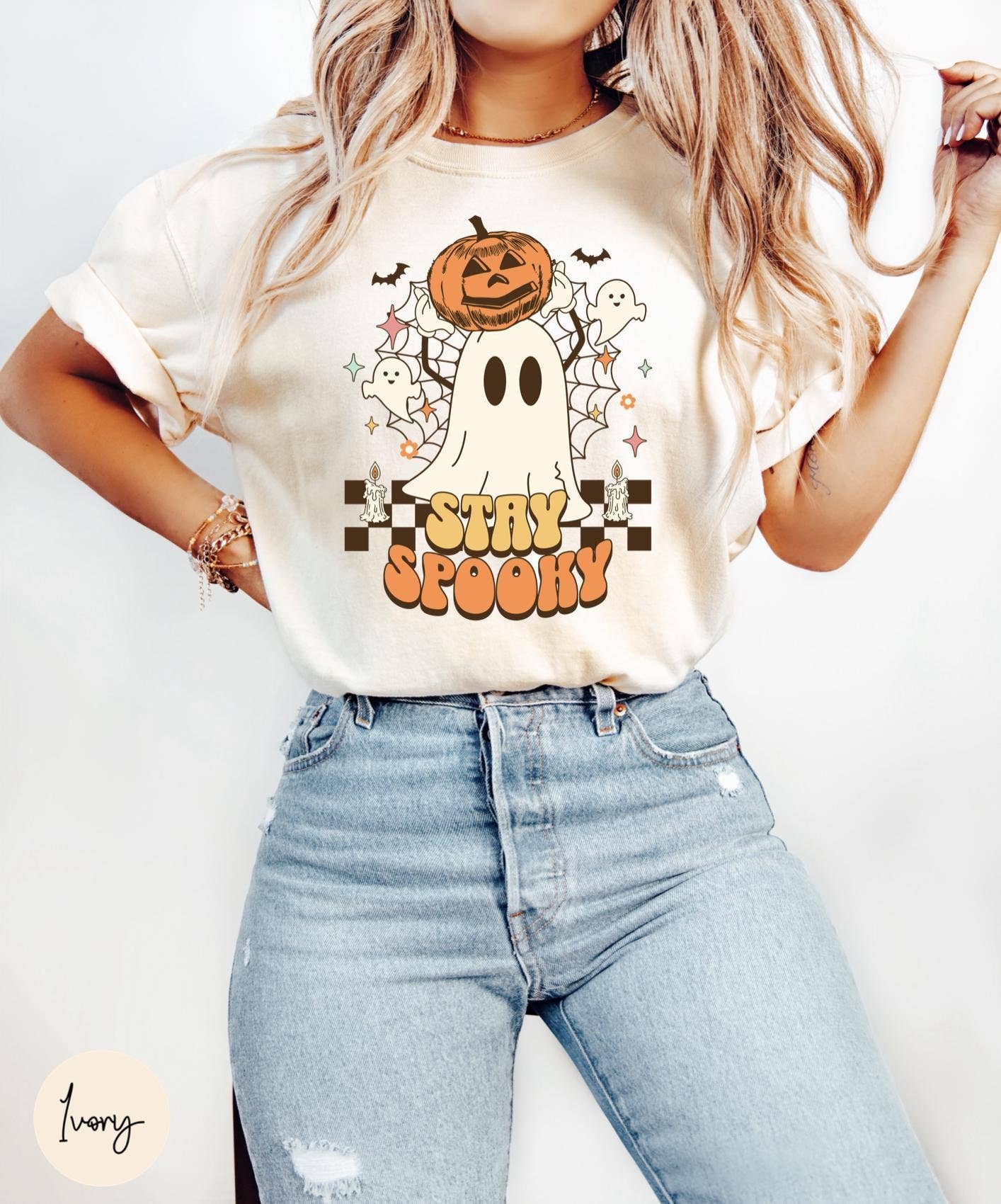 Retro Comfort Colors Ghost Shirt – Cute Spooky Halloween Tee