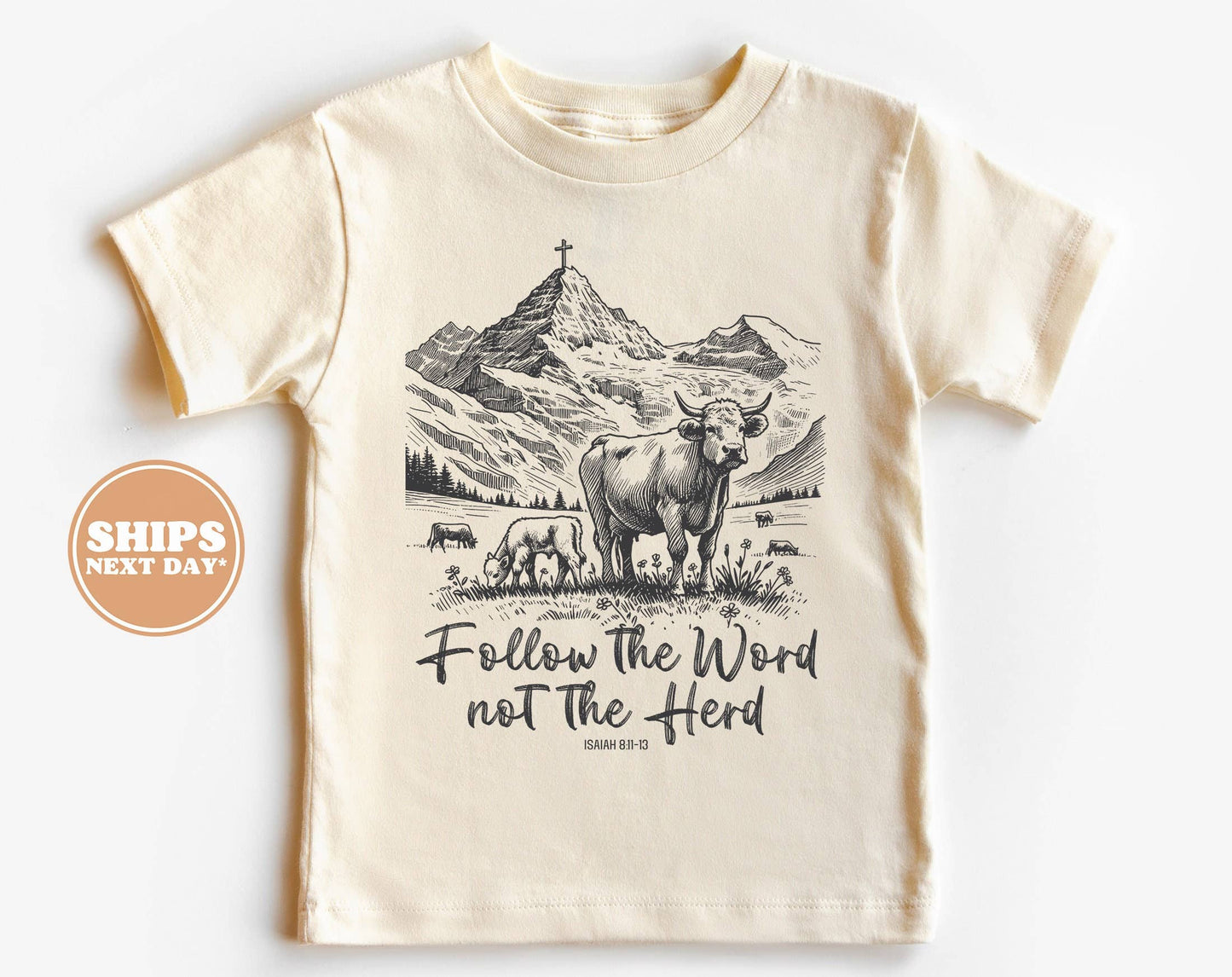 Follow the Word Not the Herd - Christian Kids Tee