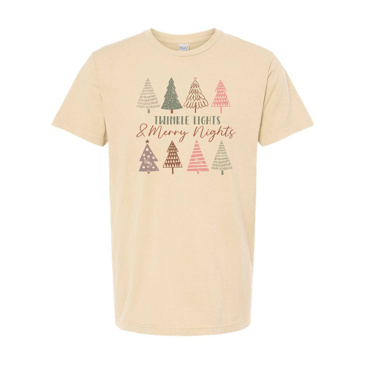 Twinkle Lights and Merry Nights Ivory Tee
