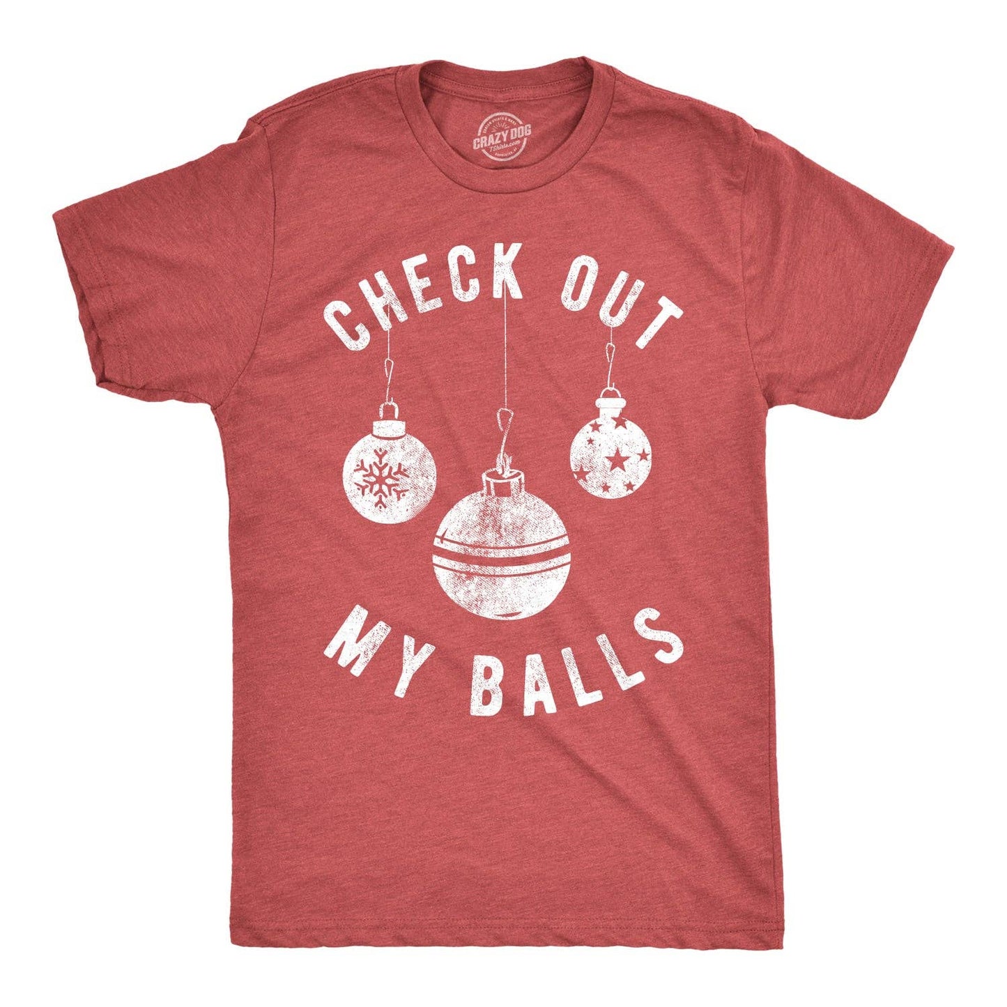 Check Out My Balls Christmas Graphic Tee Novelty Xmas Shirt