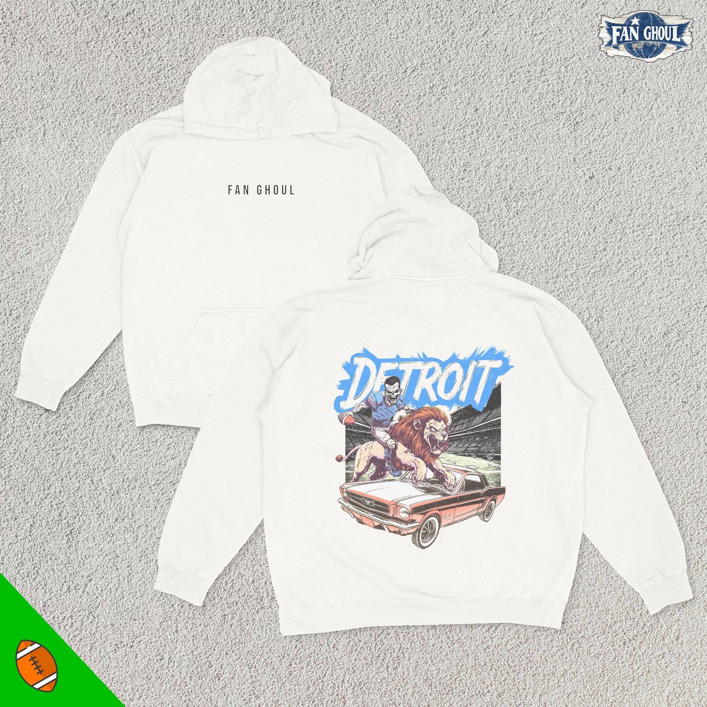 Detroit Football Hoodie Vintage American Team Sports Sweater