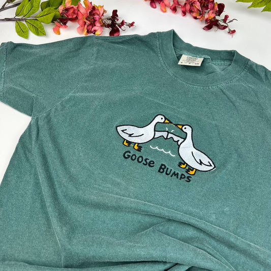 Goose Embroidered Funny Comfort Colors T-Shirt
