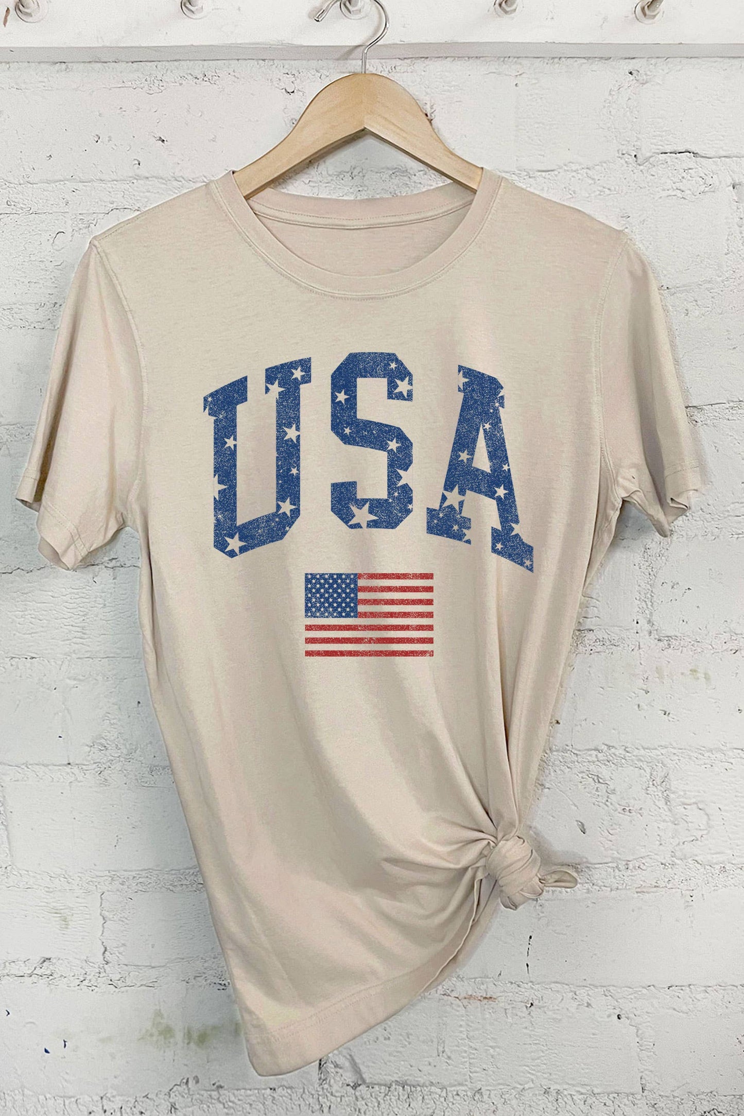 USA Flag Screen Printed Unisex T-Shirt