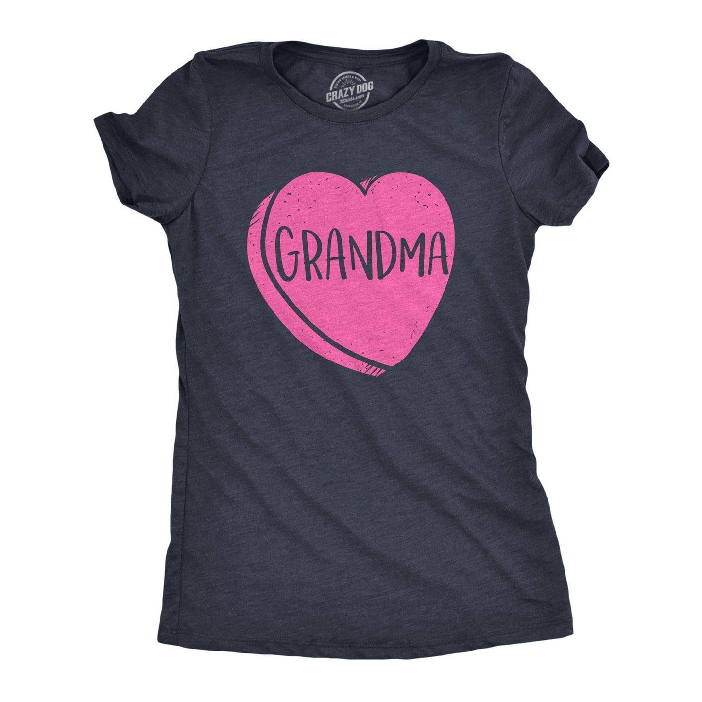 Grandma Candy Heart Women's Tshirt Valentine's Day Graphic
