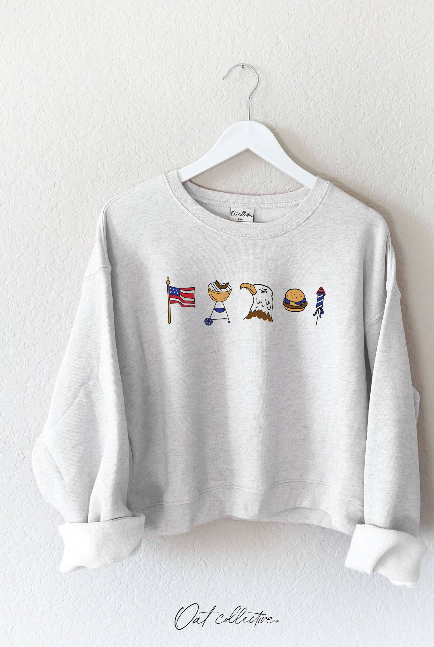 Patriotic Row Mid Graphic Sweatshirt