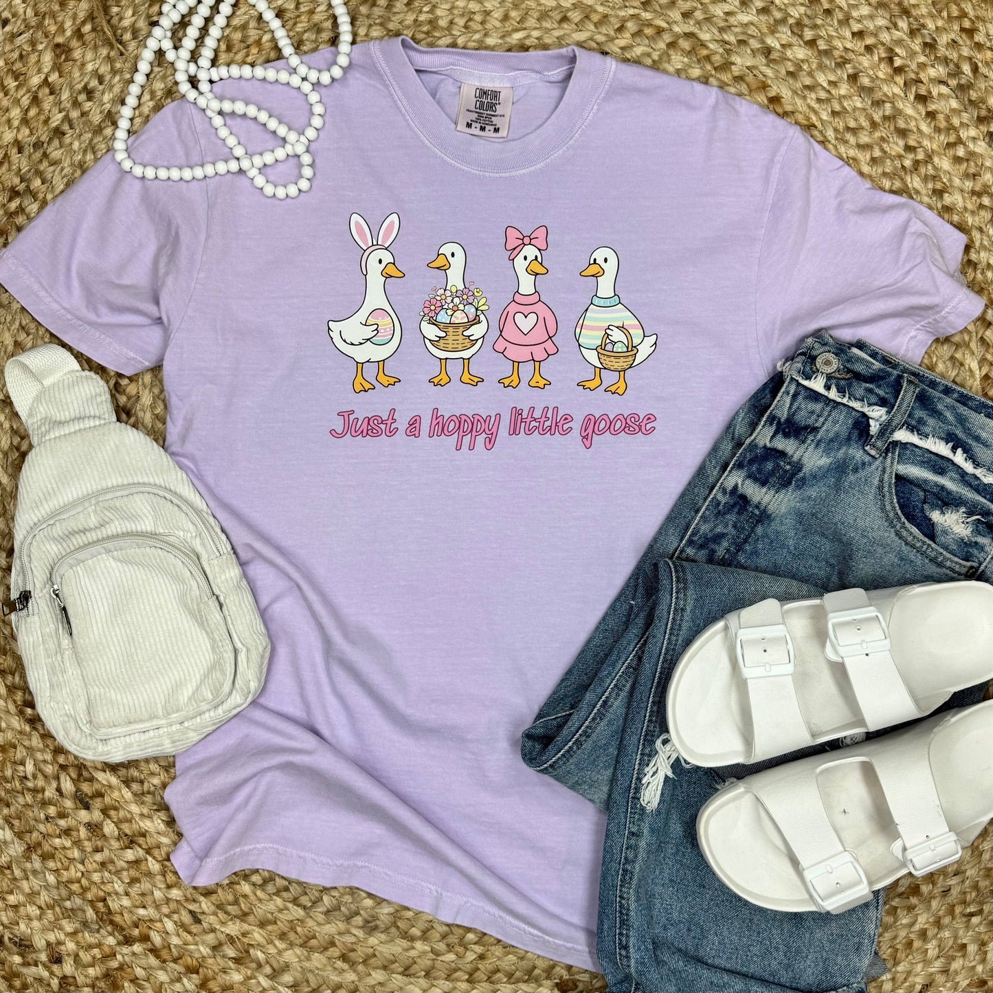 Hoppy Little Goose Easter Graphic Tee
