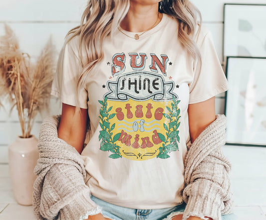 Retro Sunshine State of Mind Retro Tee | Beachy Vibes Tee