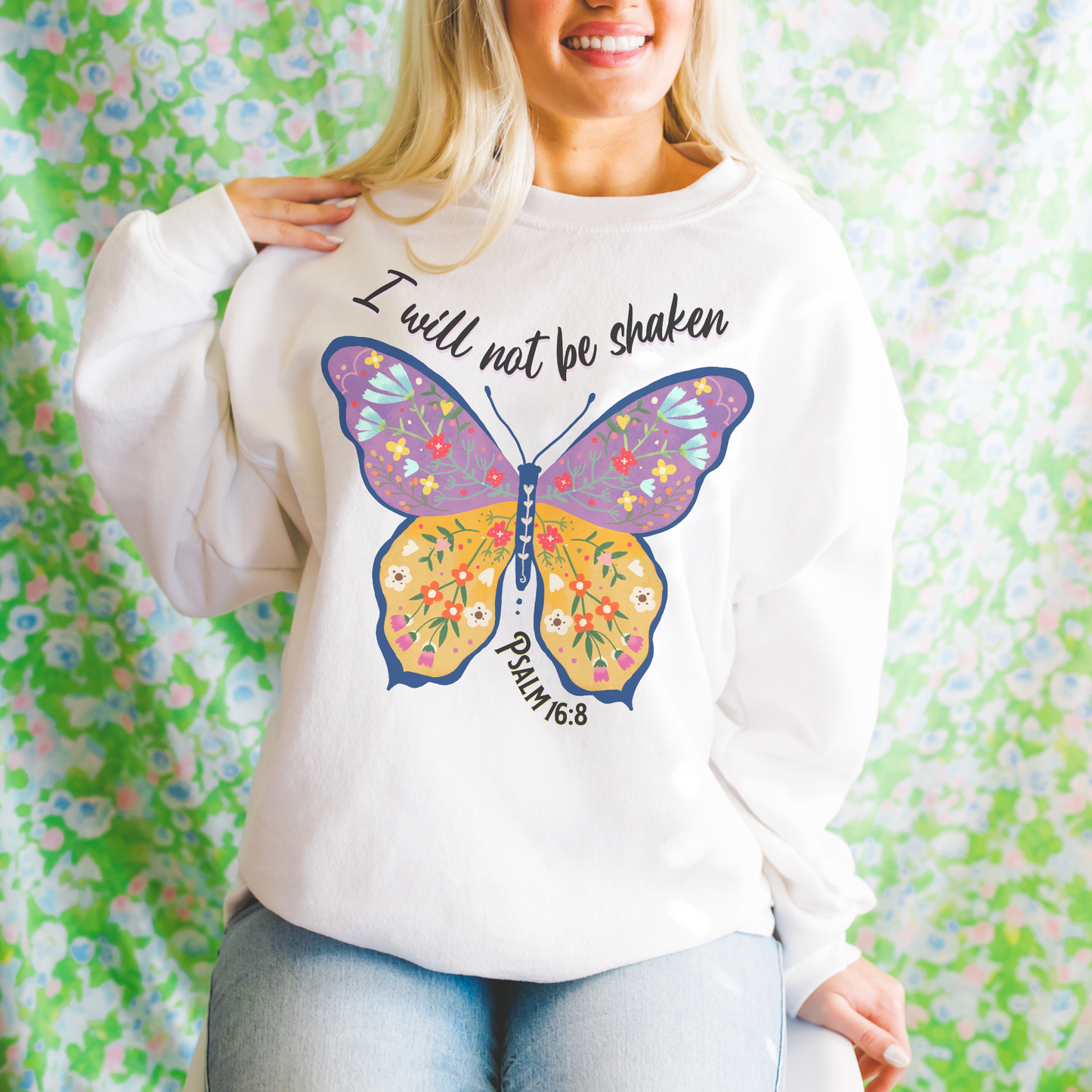 I Will Not Be Shaken Religious Graphic Tee Crewneck