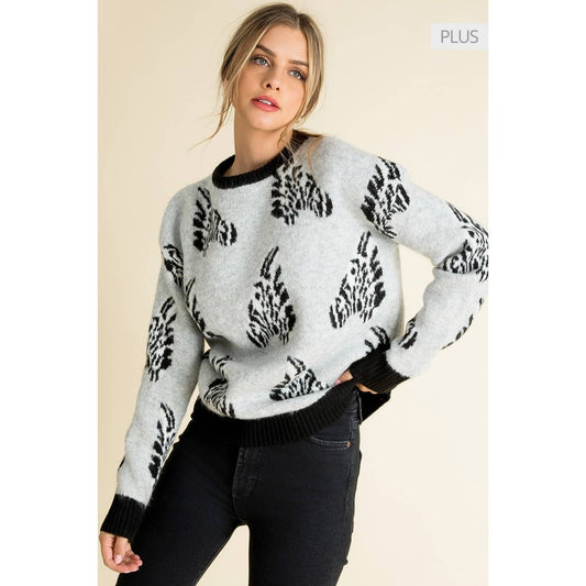 /Size Xl/ Zebra Pattern Sweater