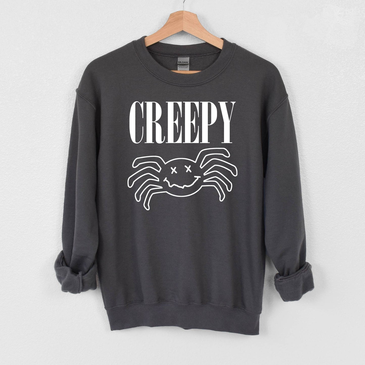 Creepy Spider Crewneck Sweatshirt | Halloween | Sizes S-2XL