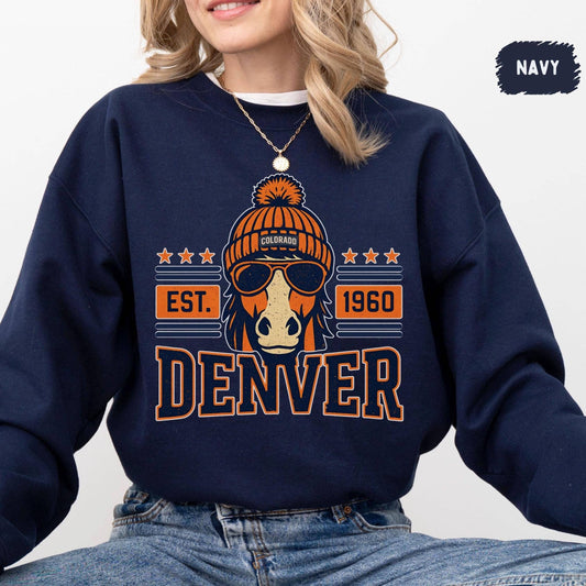 Denver Football Vintage Crewneck Sweatshirt