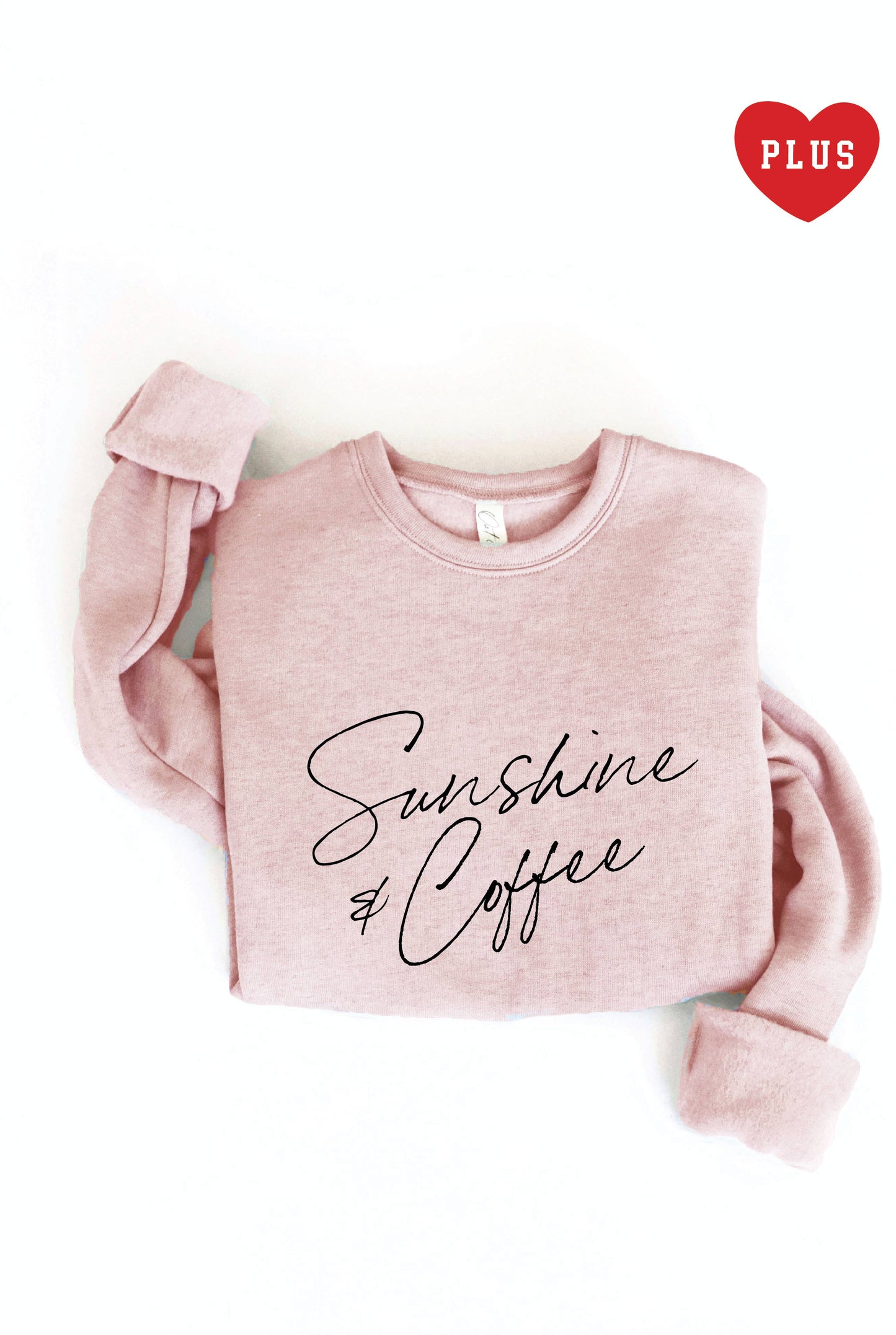 Sunshine & Coffee  Plus Graphic Sweatshirt