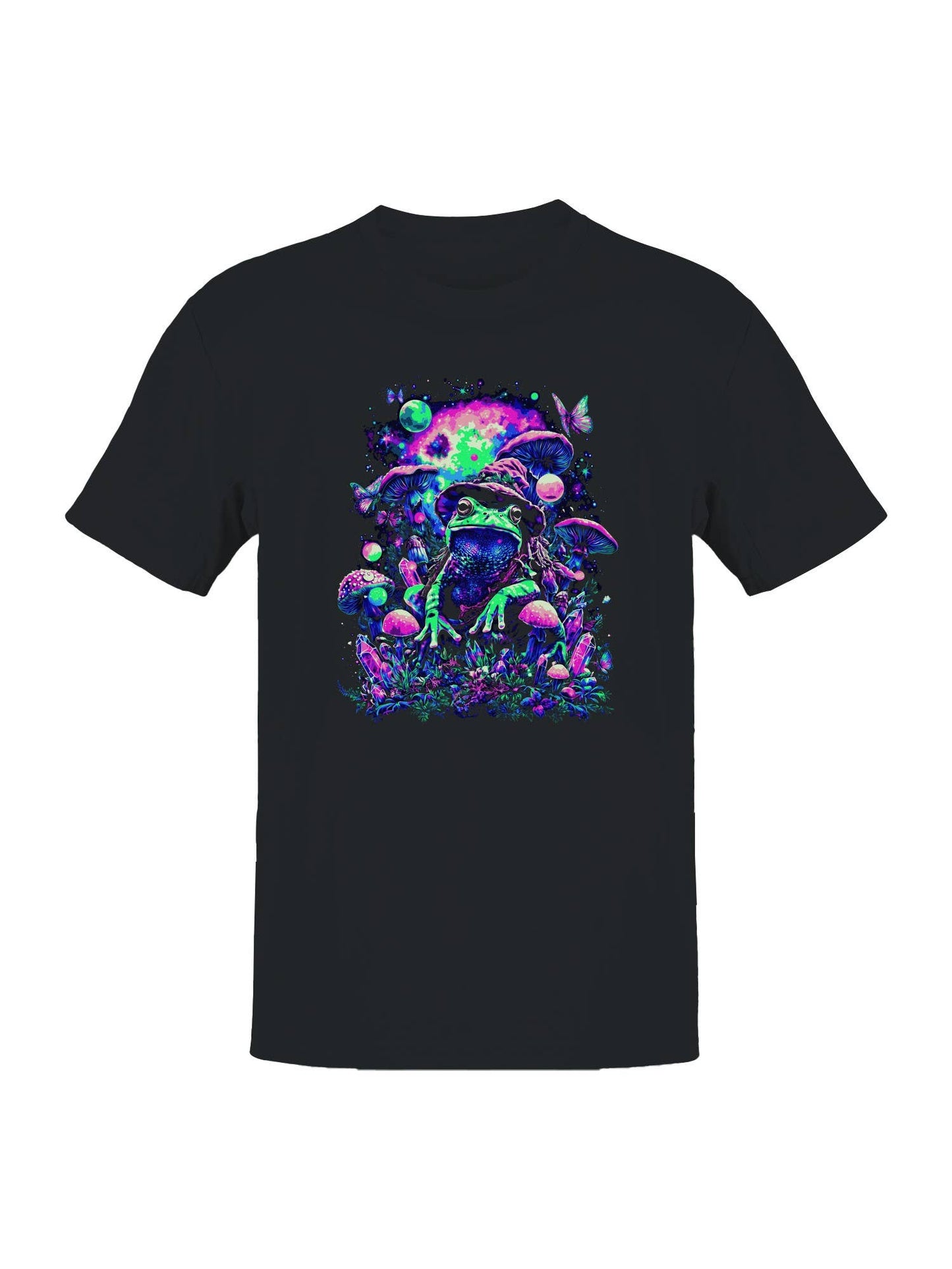 Cosmic Frog and Psychedelic Mushrooms Men's T-Shirt