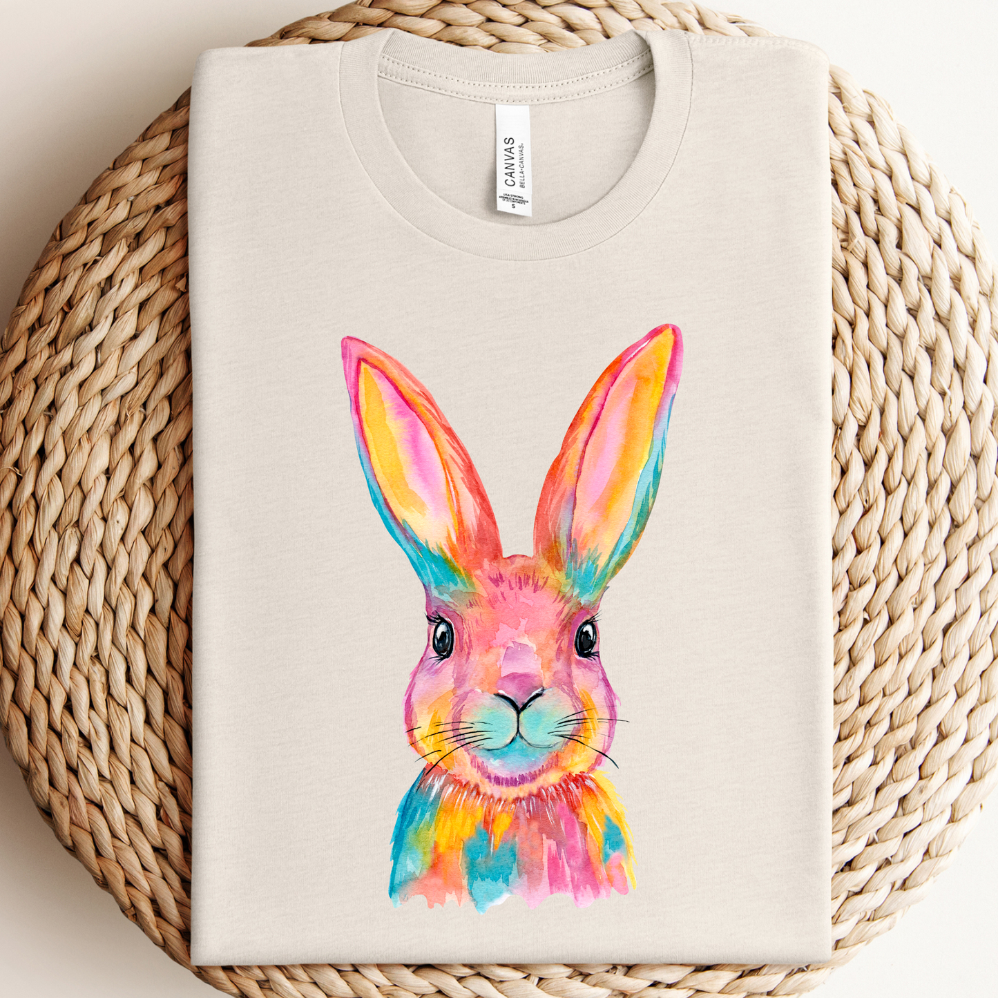 Colorful Easter Bunny Graphic Tee