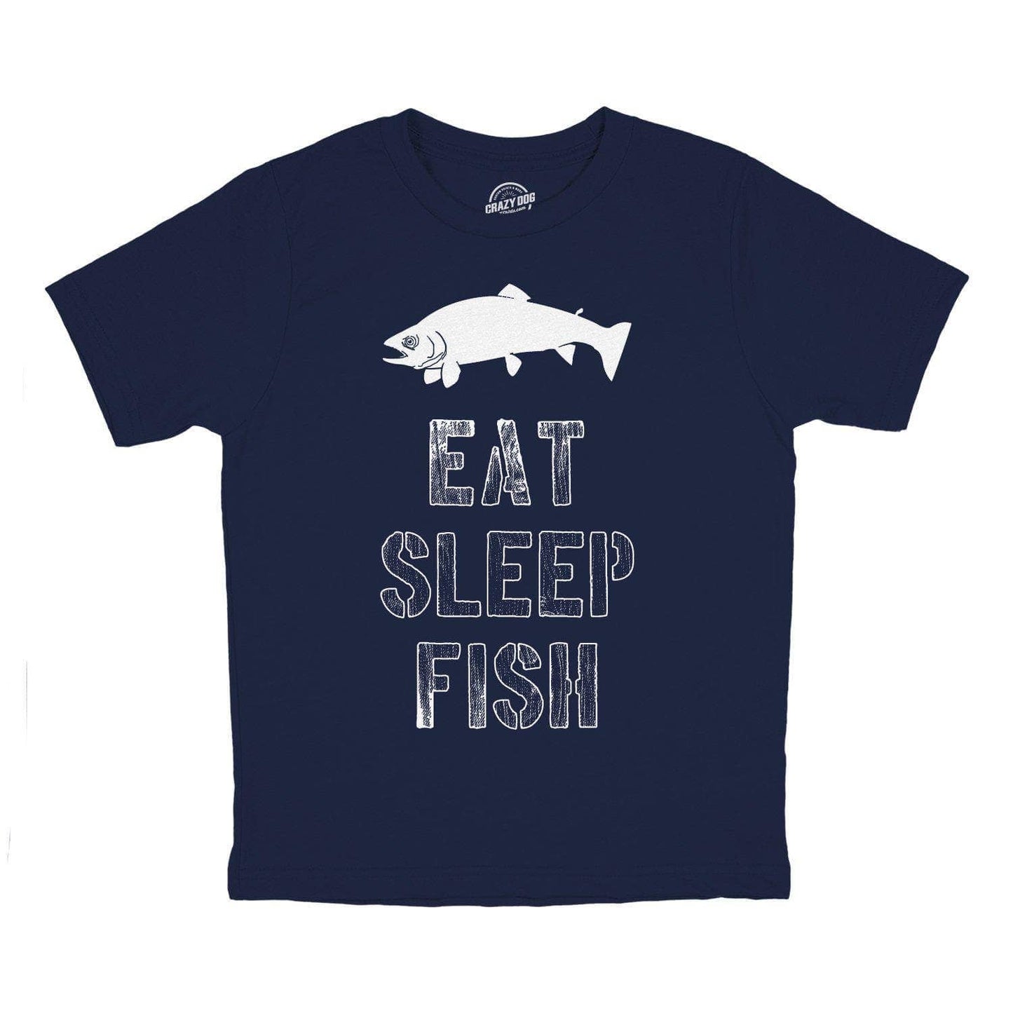 Eat Sleep Fish Youth Tshirt Fishing Graphic Tee Kids Western