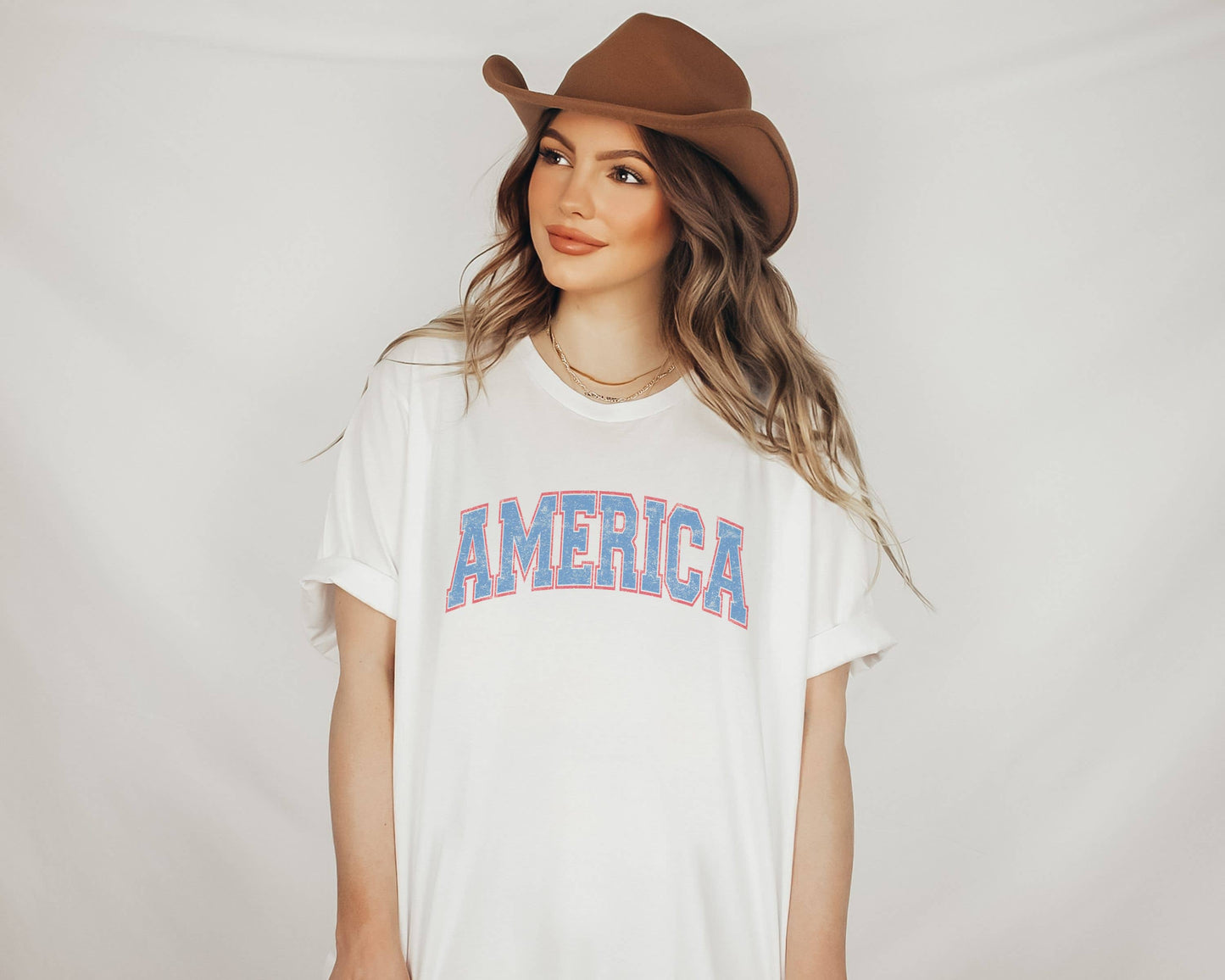 America College Block Tee | Patriotic T Shirt | Usa Tee