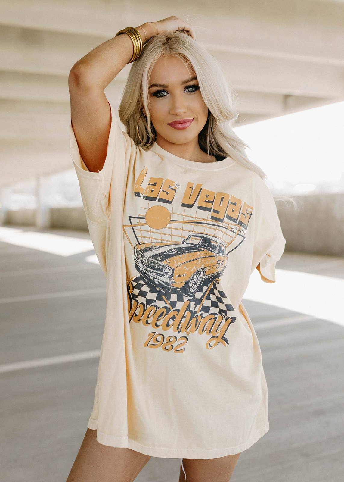 Las Vegas Speedway 1982 Oversized T Shirt