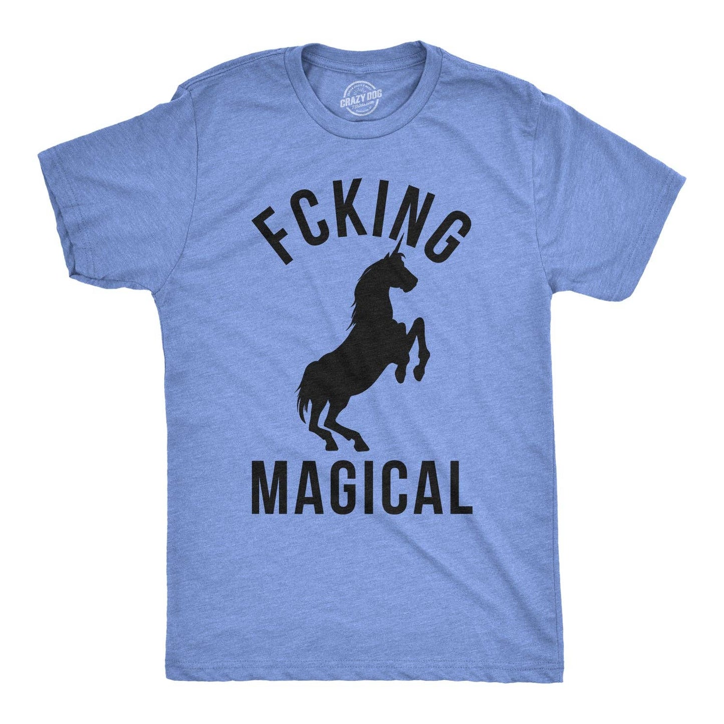 Fcking Magical Men's Tshirt Unicorn Graphic Tee Western T