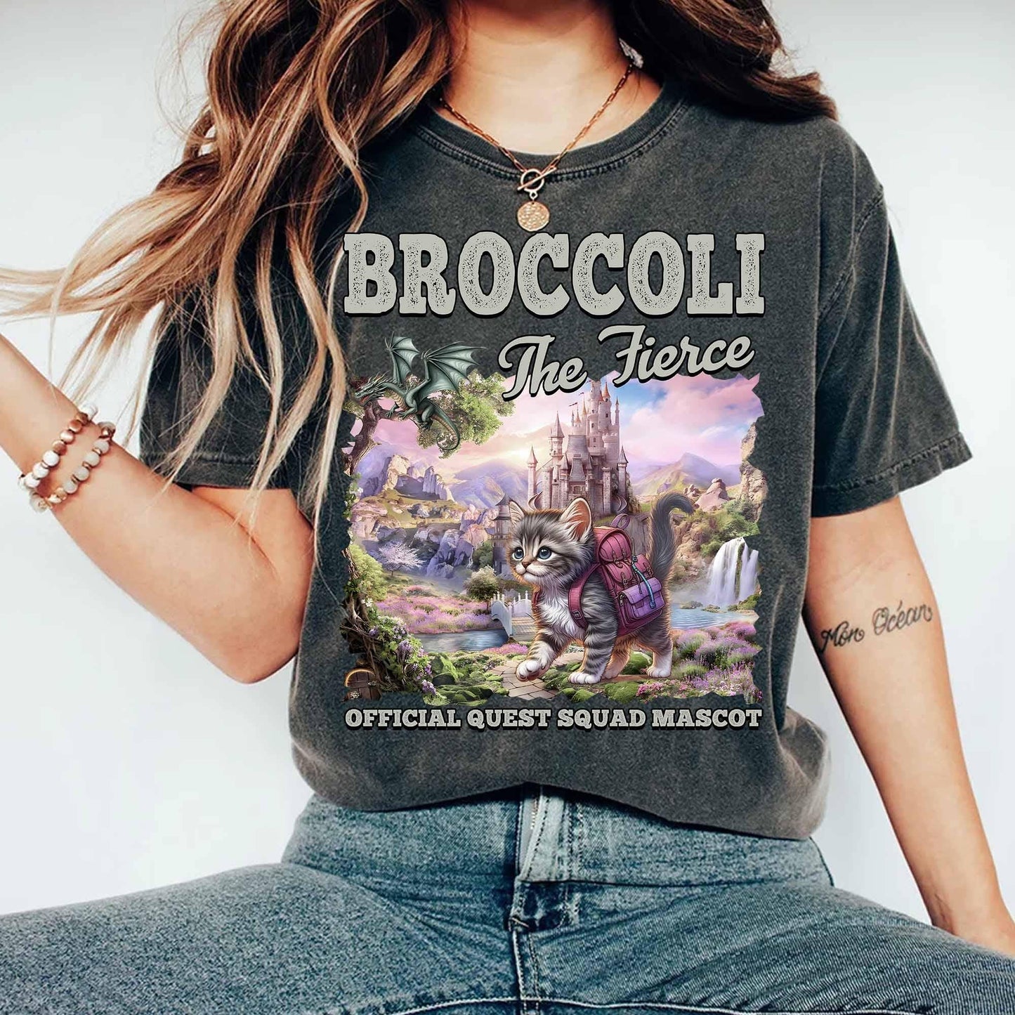 Broccoli the Fierce Shirt - Fantasy Dragon Rider Tee