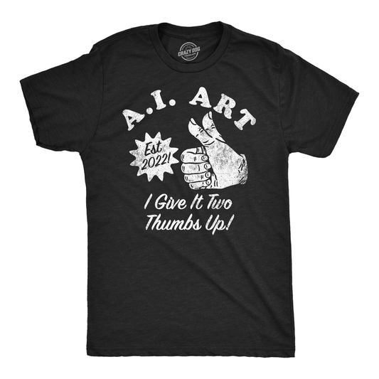 Ai Art Men's T Shirt Sarcastic Graphic Tee Western T