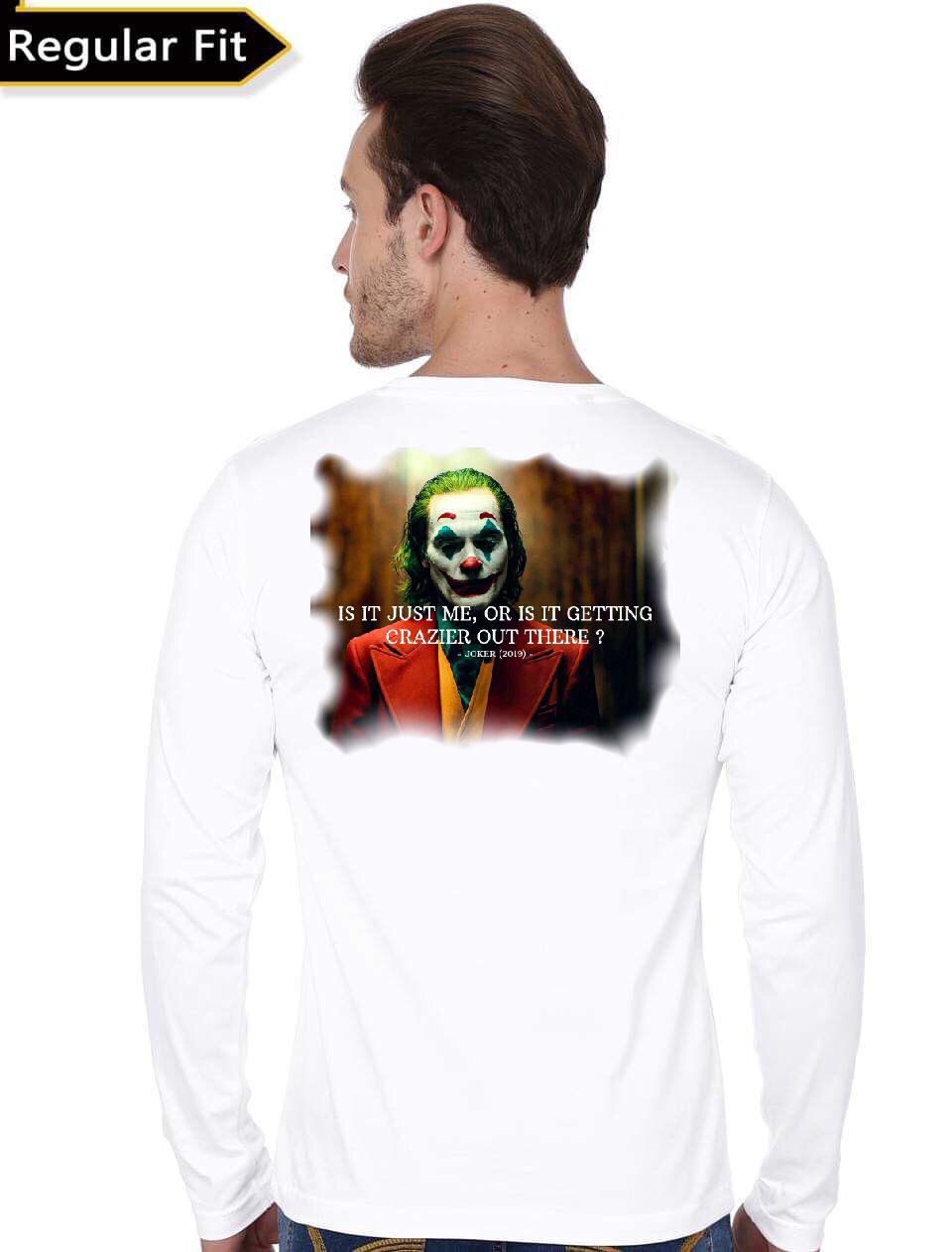 Joker White Full Sleeve T-Shirt