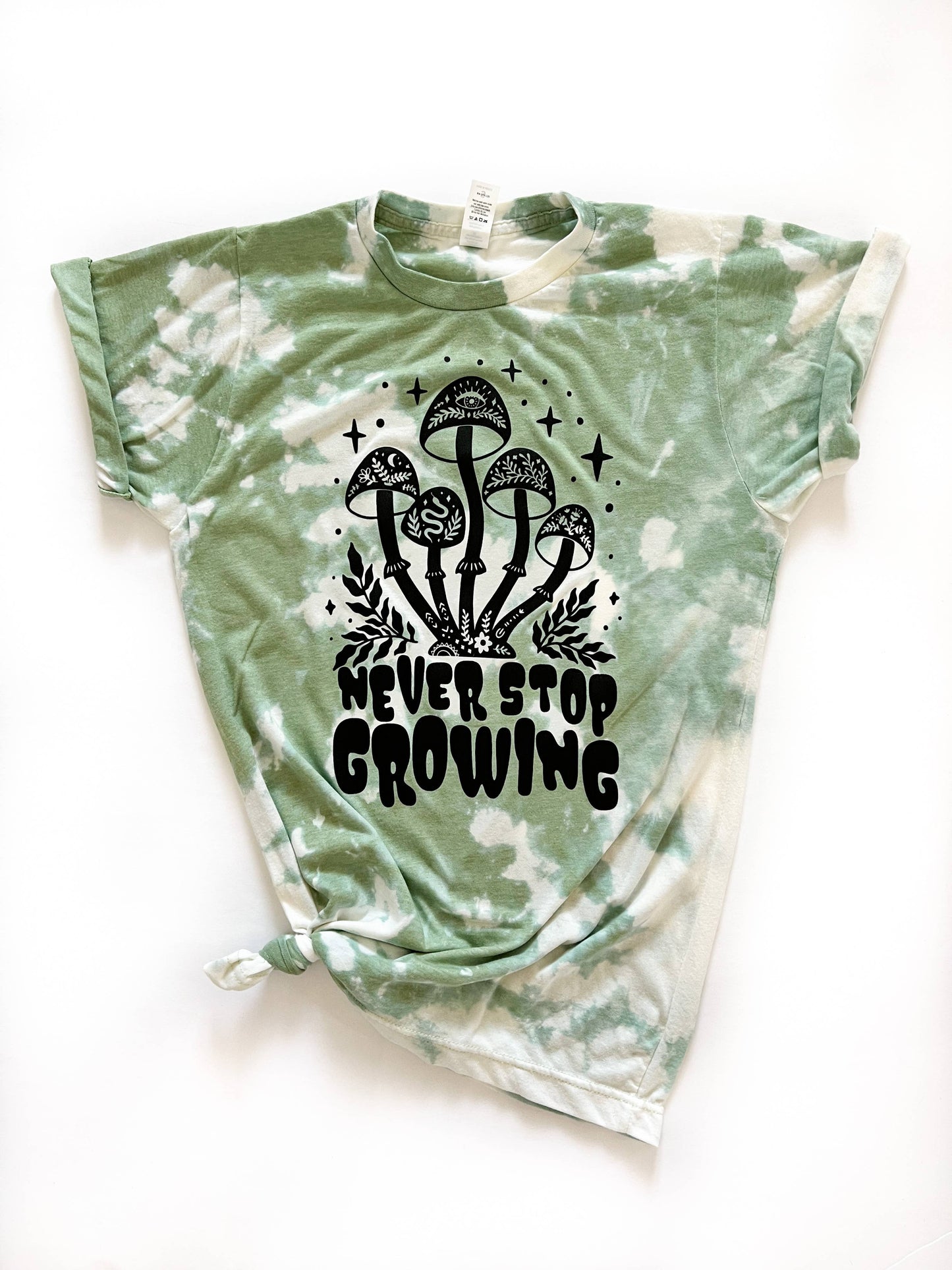 Never Stop Growing Mushroom Tie-Dye Tee
