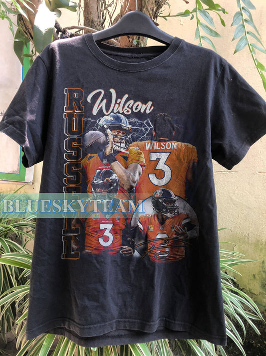 Russell Wilson Vintage 90s Bootleg Football Tee Best Seller