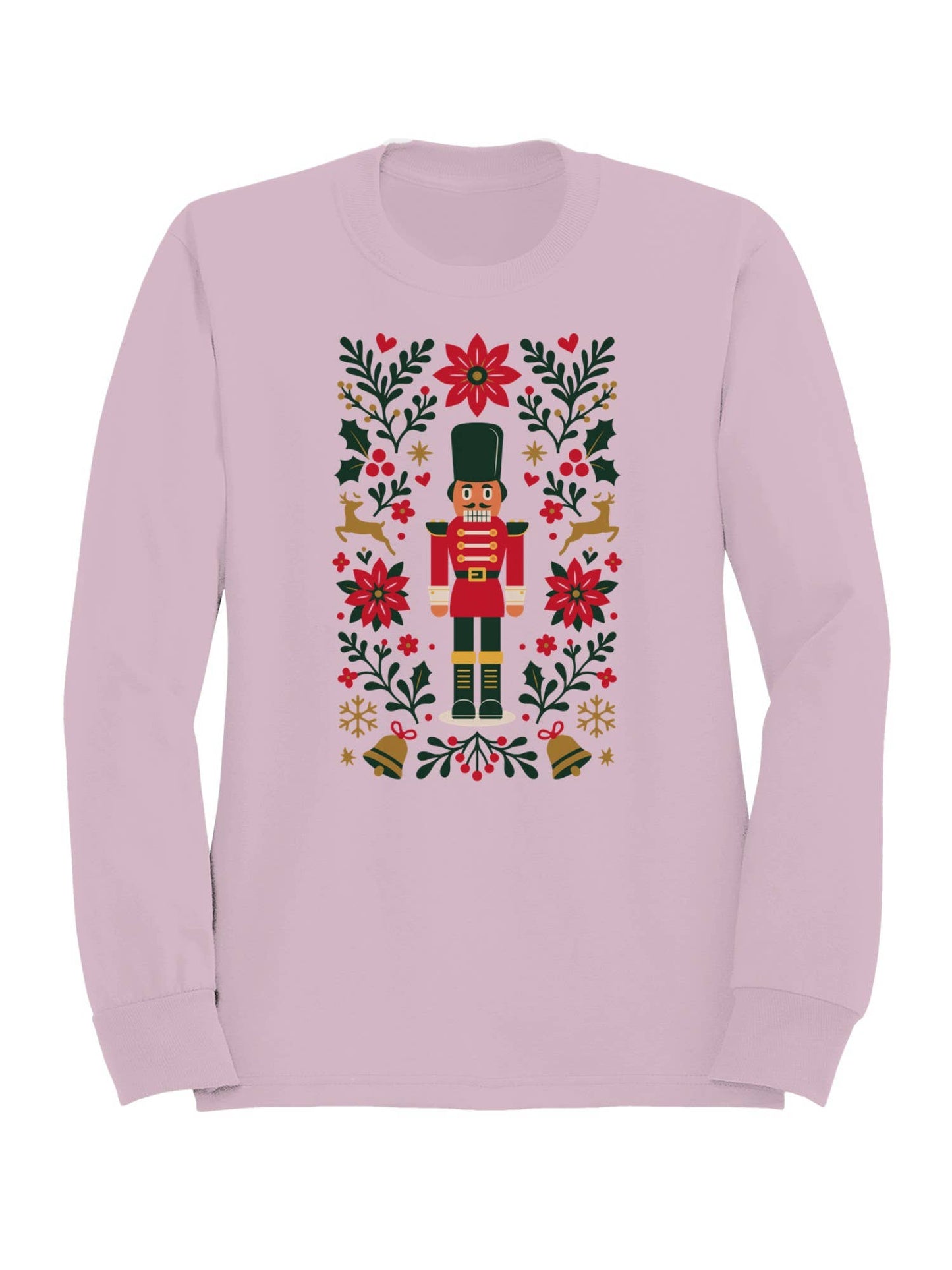 Festive Nutcracker and Florals Design Women's Sweatshirt
