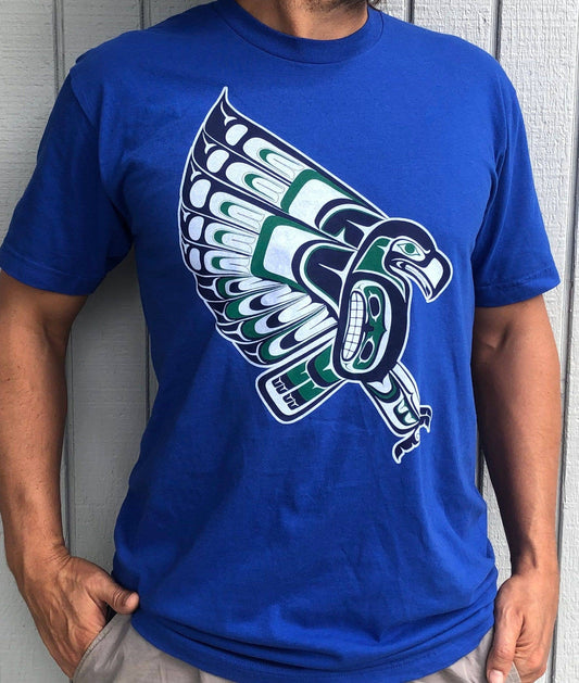 Duwamish Native American Style Seattle Seahawk T-Shirt