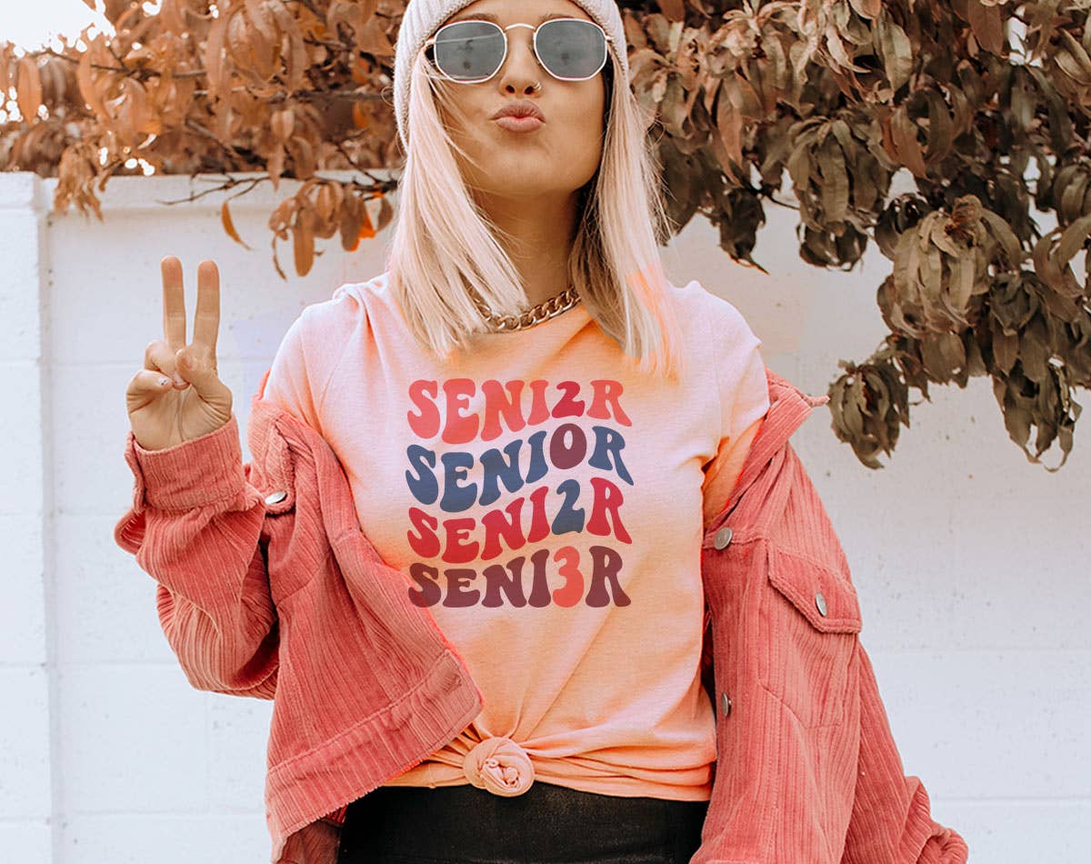 Senior 2023 - Graduation Gift Retro Senior Shirt