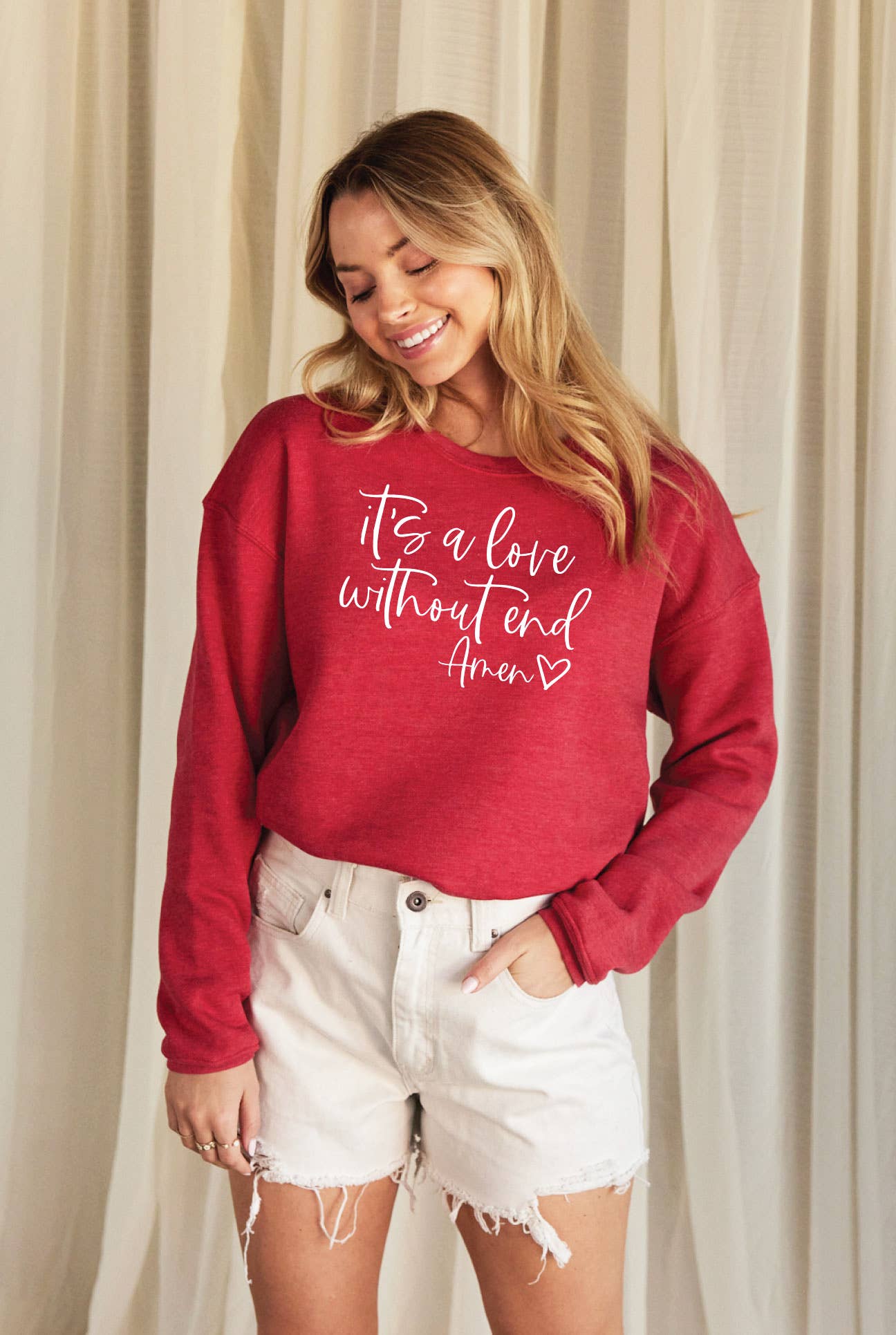 It's A Love Without End Amen Graphic Sweatshirt