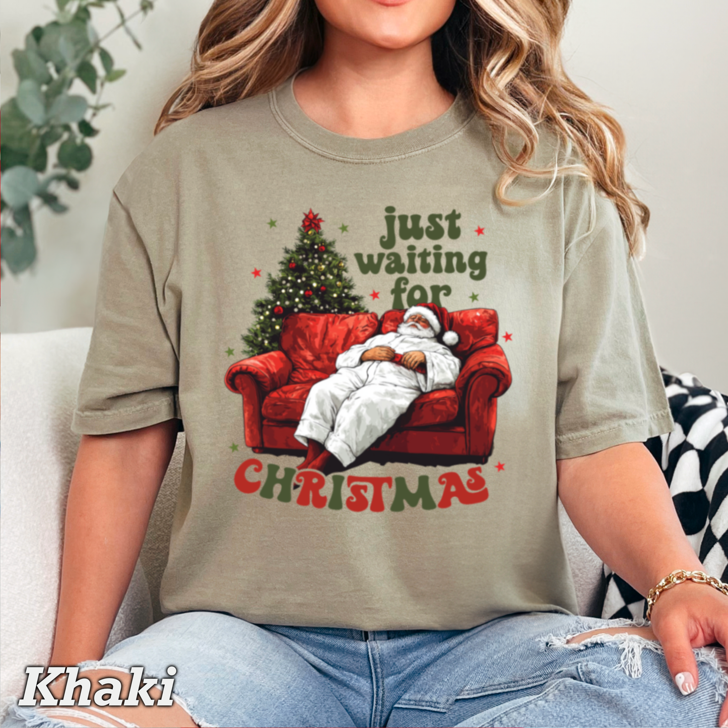 Just Waiting On Christmas 2025 Shirt | Comfort Color