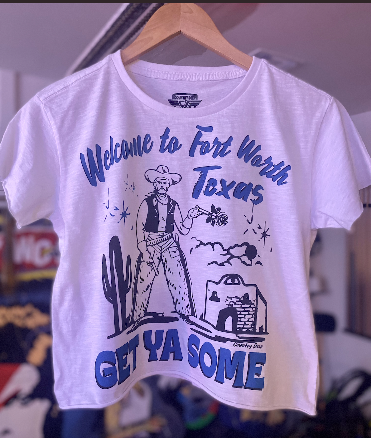 Get Ya Some Fort Worth Baby Doll Cropped Tee