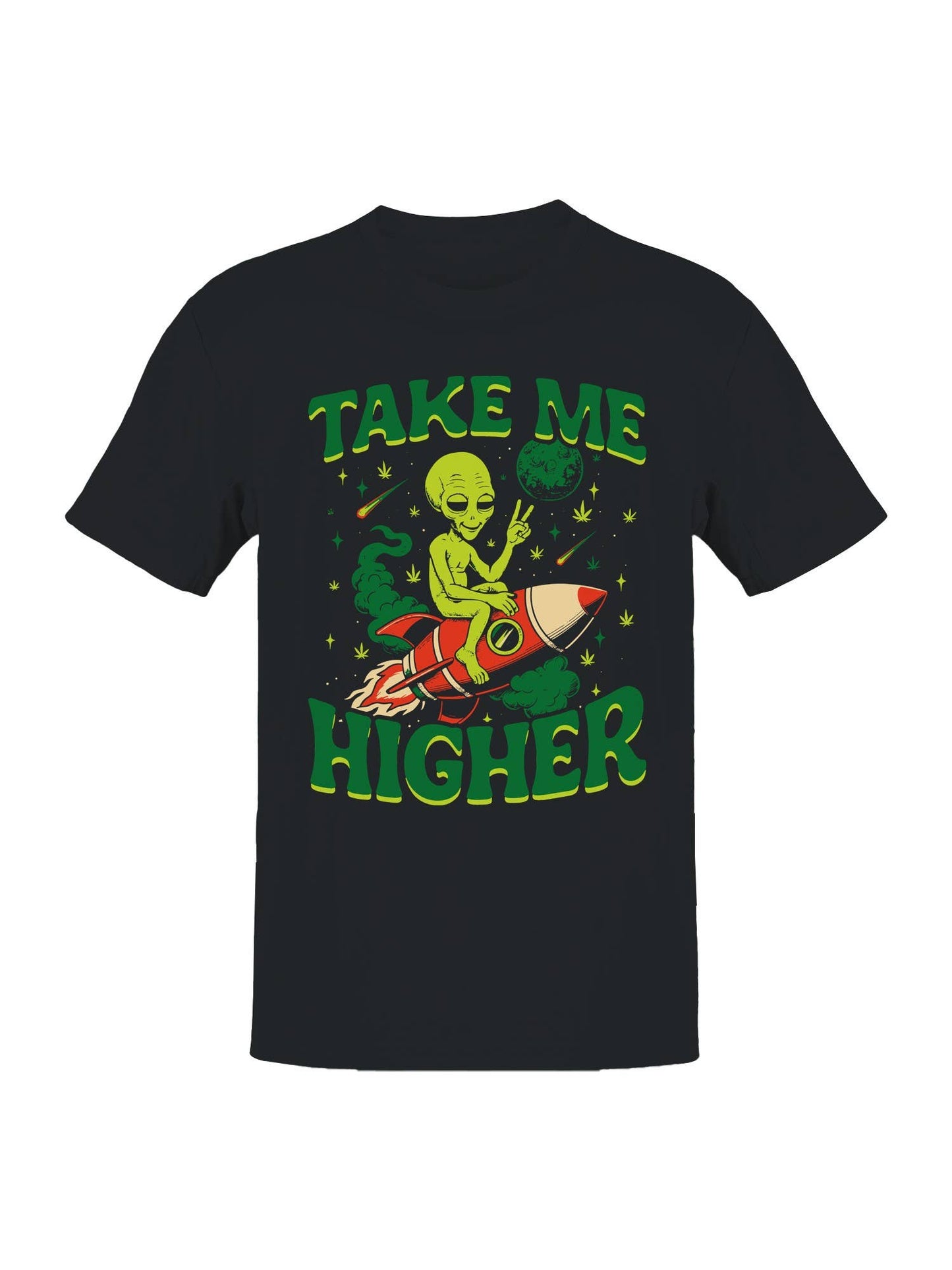 Alien Rocket Adventure Design Men's T-Shirt