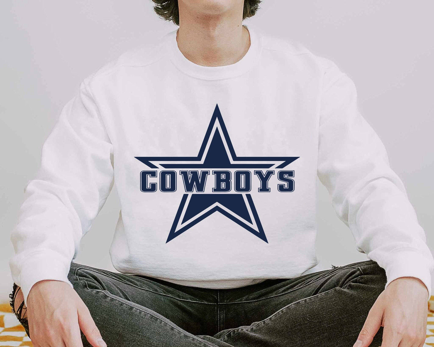 Dallas Cowboy Vintage Football Sweatshirt For Women - Team S