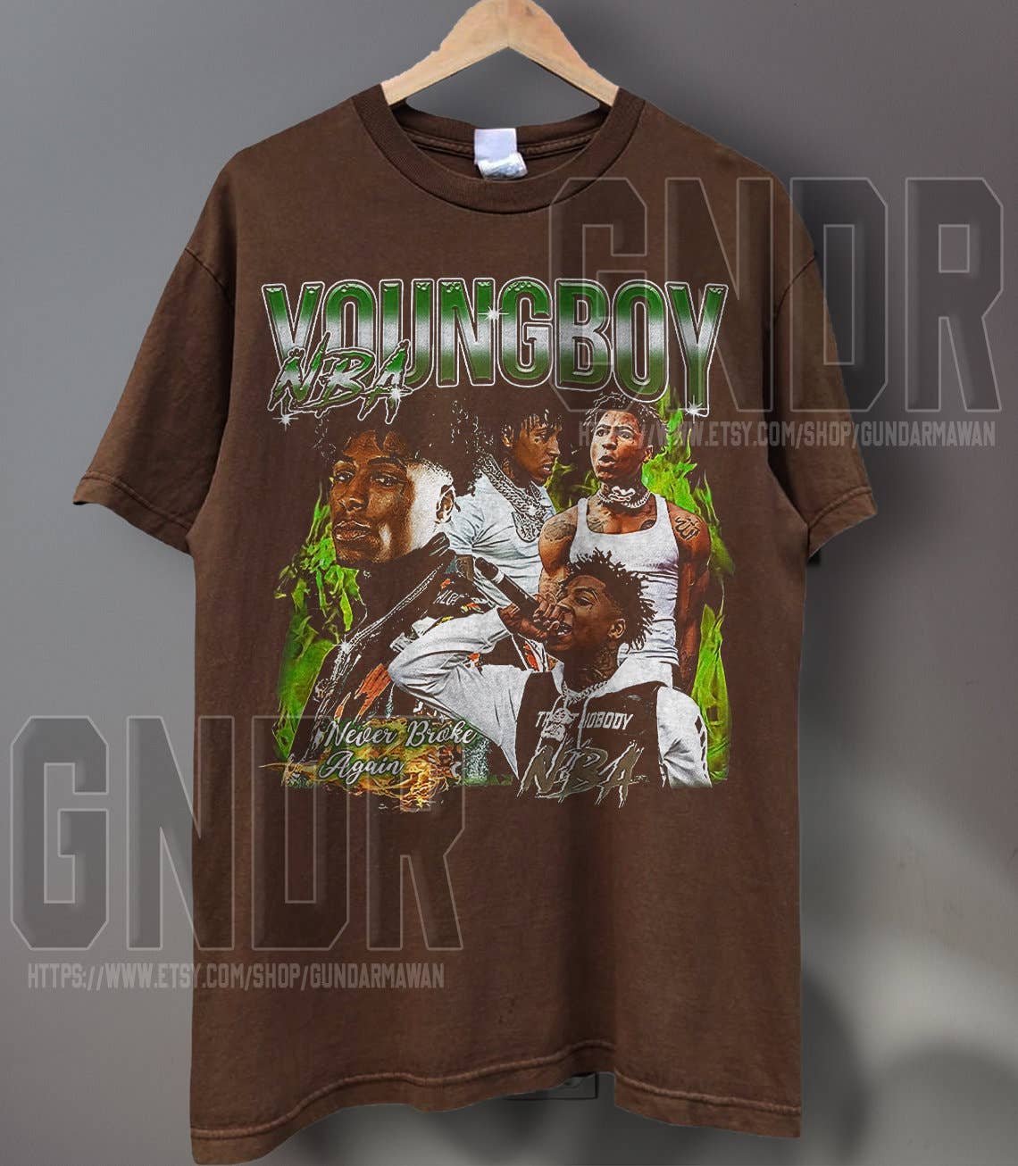 Nba Hip Hop Vintage 90s Shirt - Youngboy Tour Rap Tee