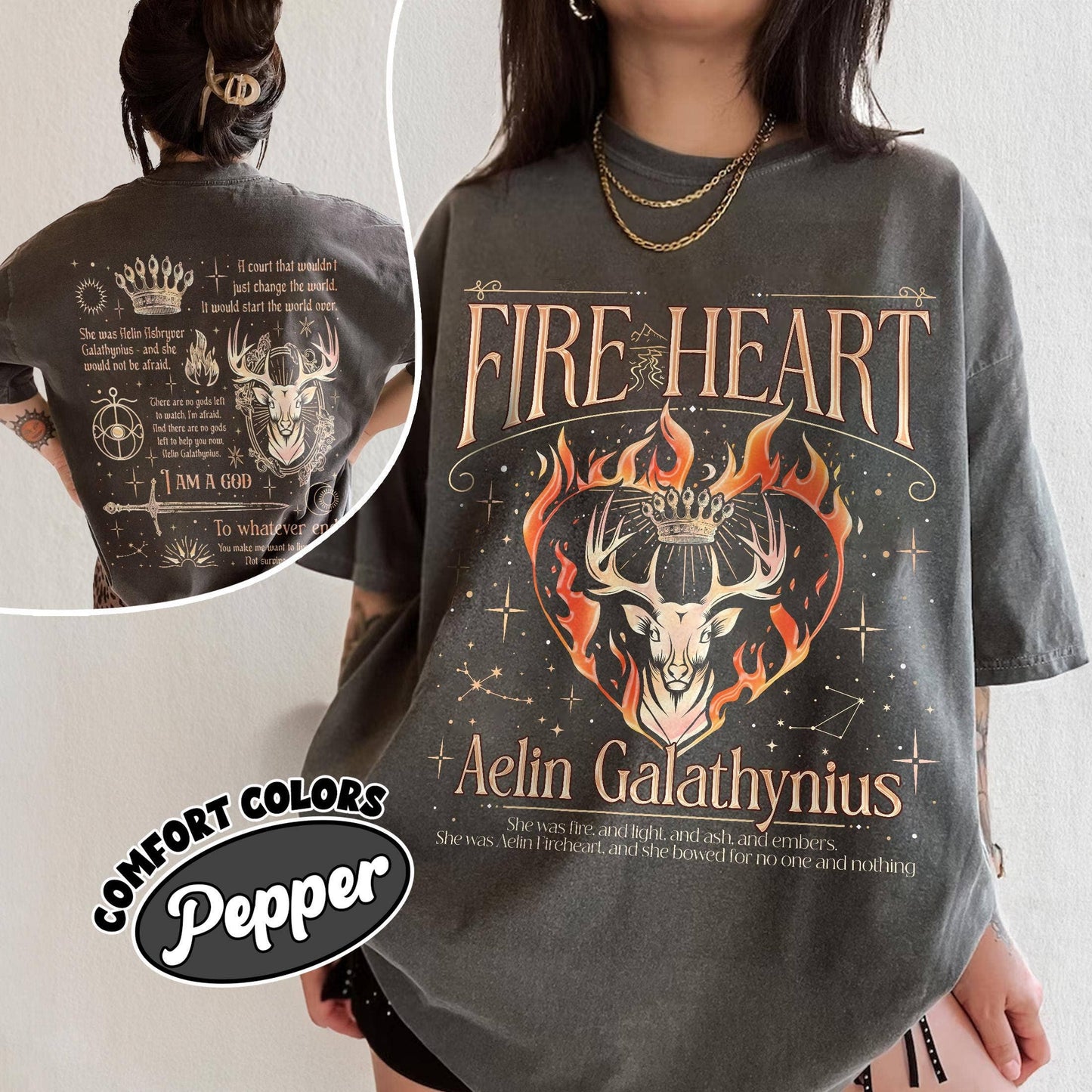 Fireheart Aelin Galathynius Tog Merch Shirt Fantasy Tee Gift