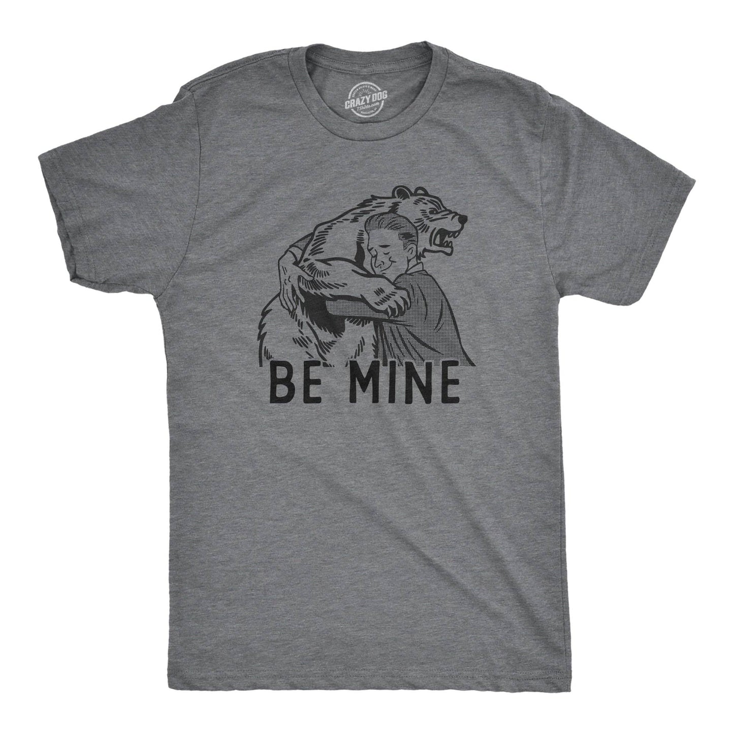 Be Mine Bear Men's Tshirt Valentine's Day Graphic Tee