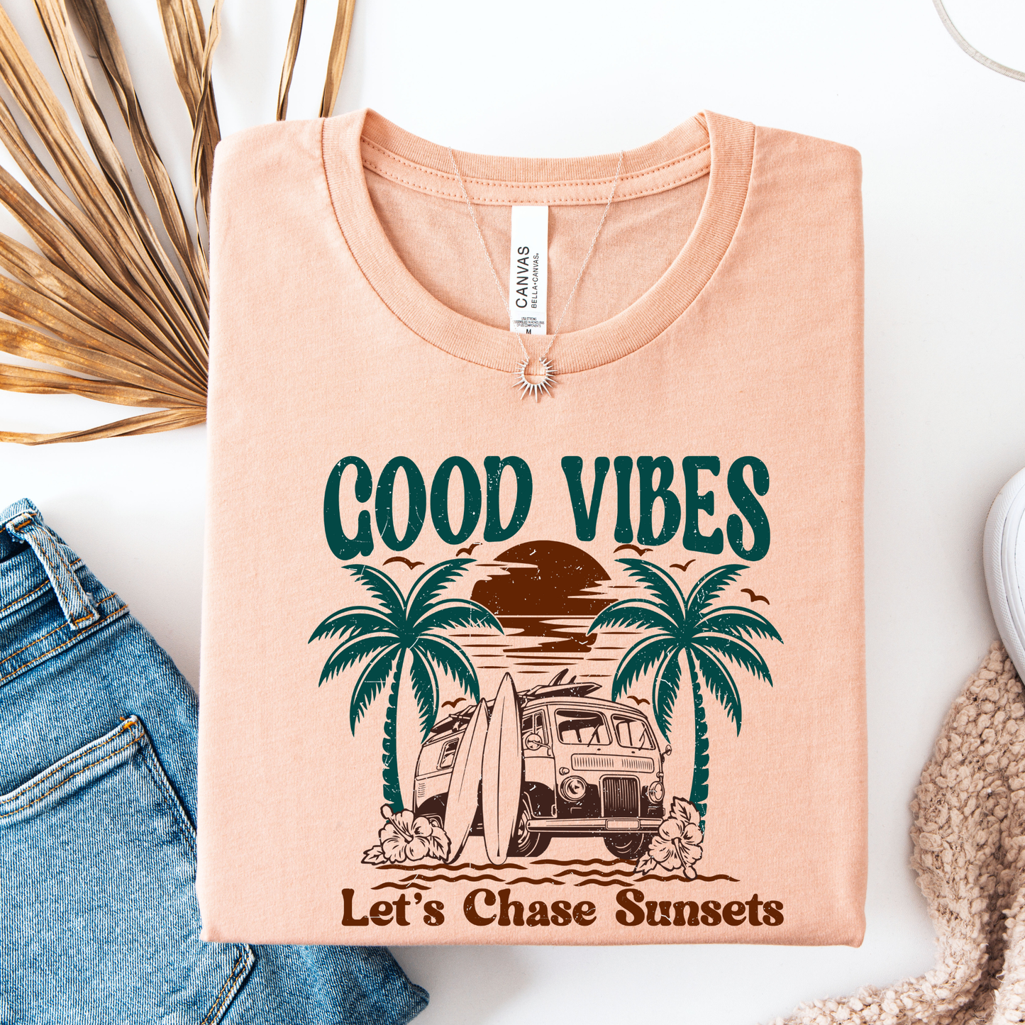 Lets Chase Sunsets Summer Graphic Tee
